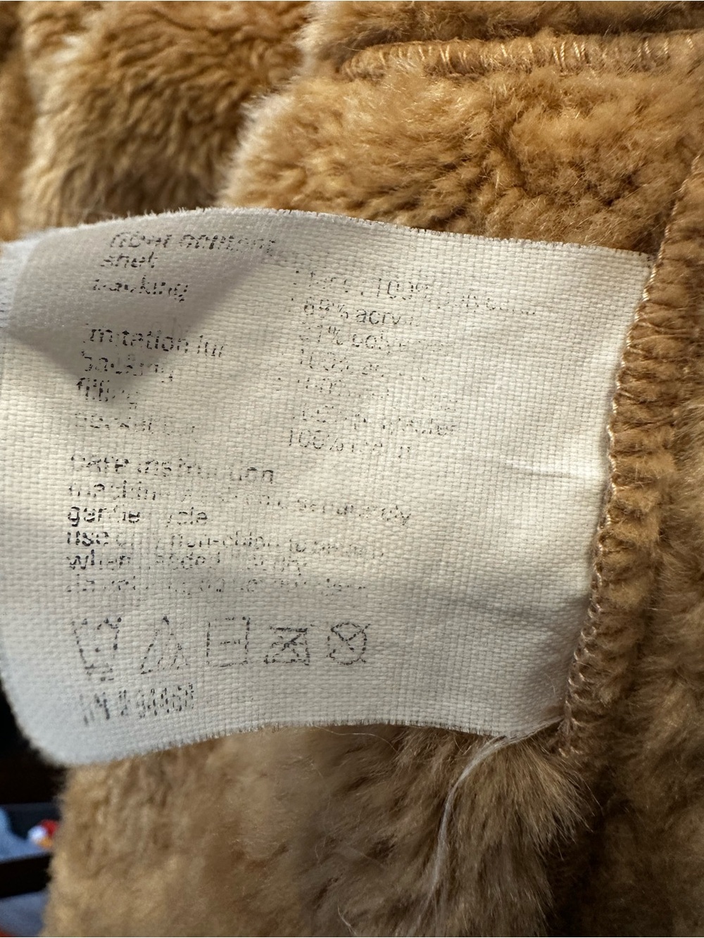 ESPRIT Tan Patterned Faux Shearling Jacket - Picture 5 of 6
